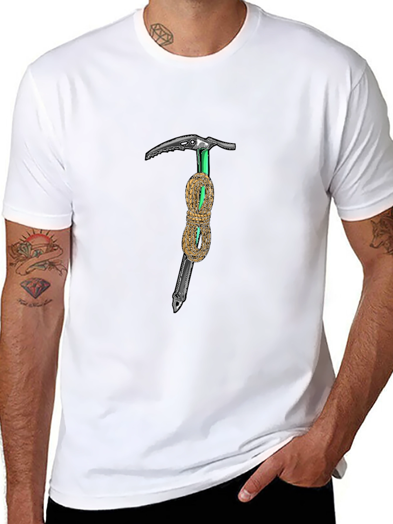 Climbing Tee: Axe and Rope Graphic T-Shirt
