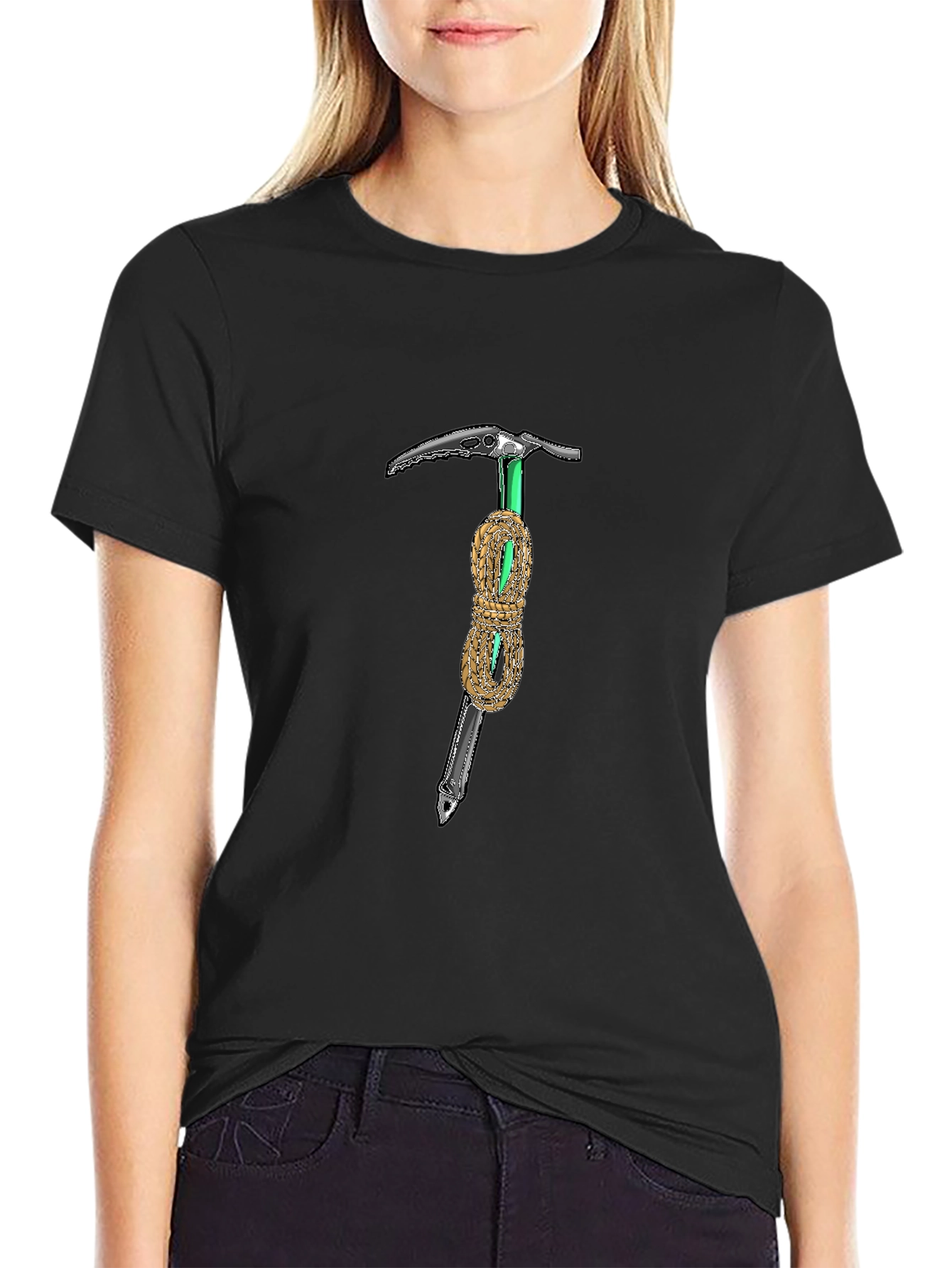 Climbing Tee: Axe and Rope Graphic T-Shirt