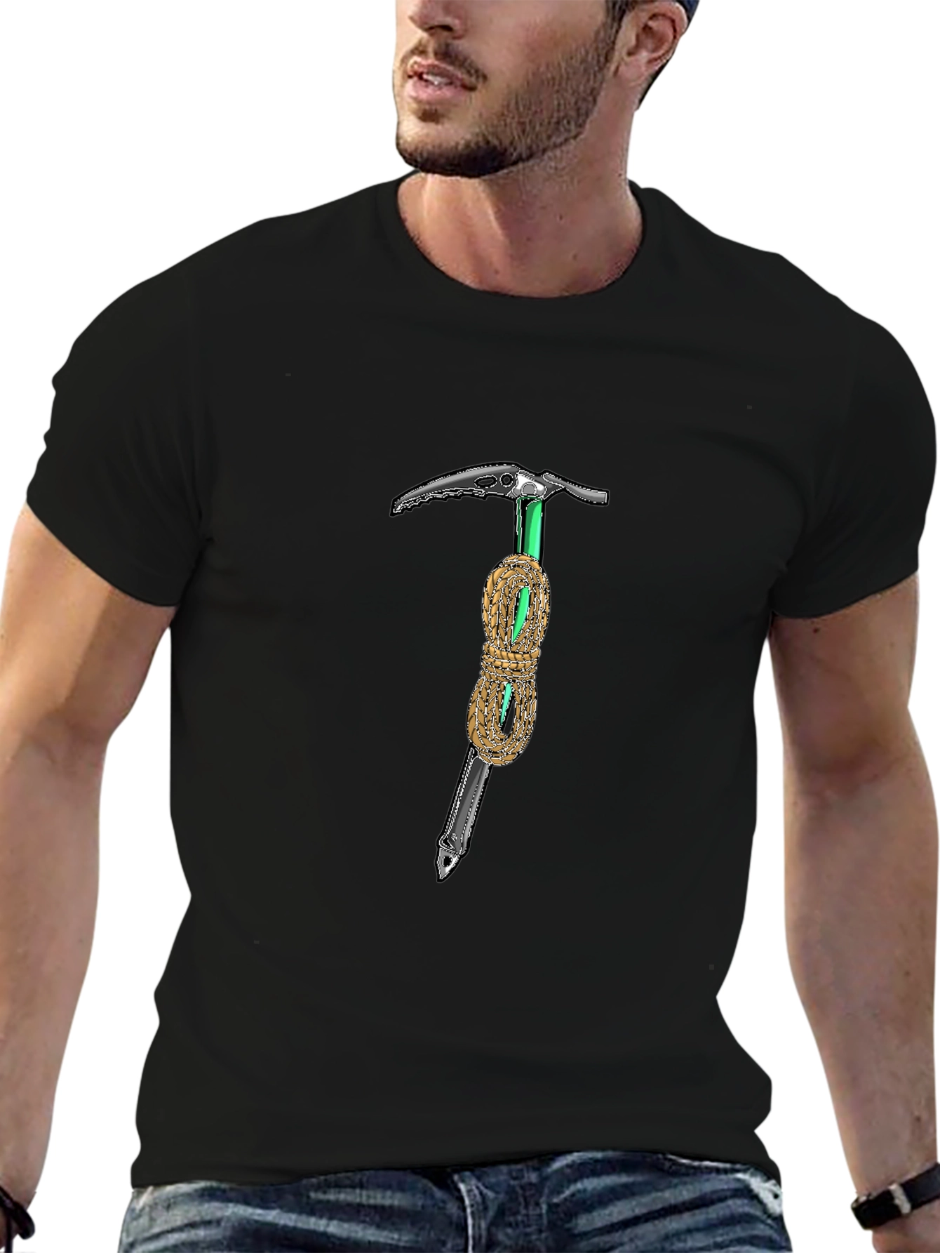 Climbing Tee: Axe and Rope Graphic T-Shirt