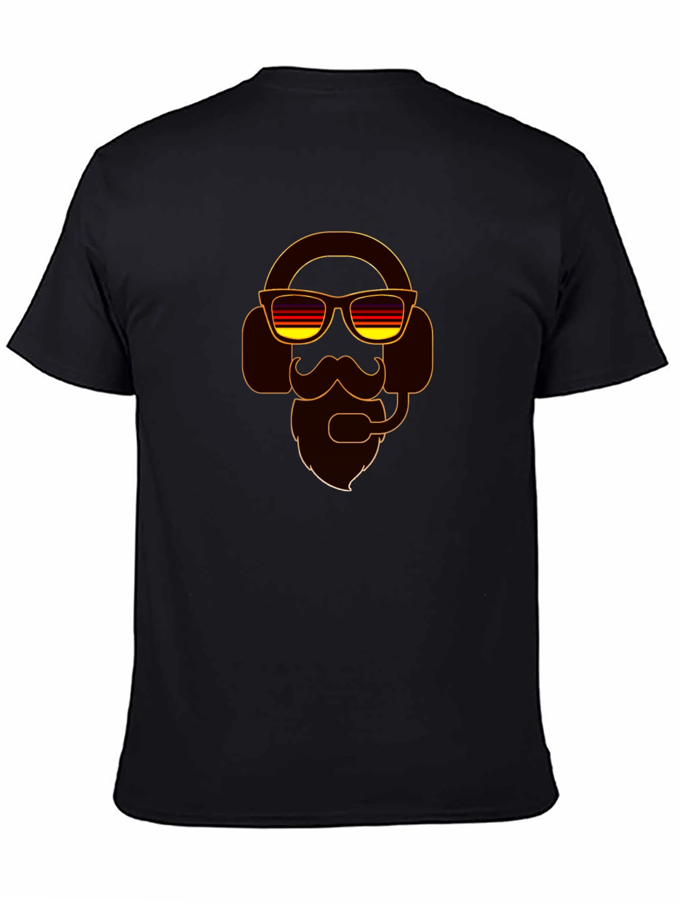 Retro Gamer T-Shirt - Bearded Headset Design