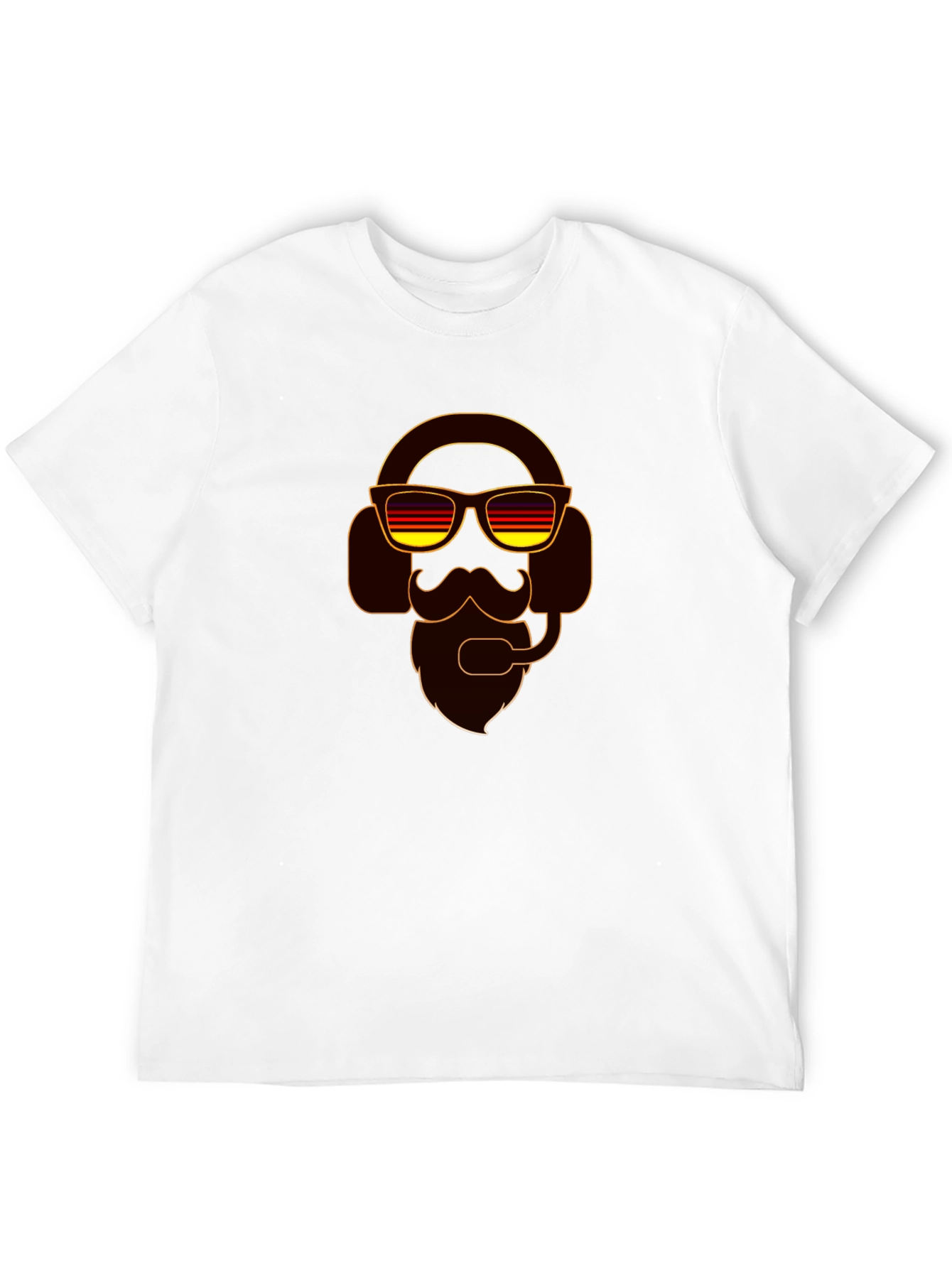 Retro Gamer T-Shirt - Bearded Headset Design