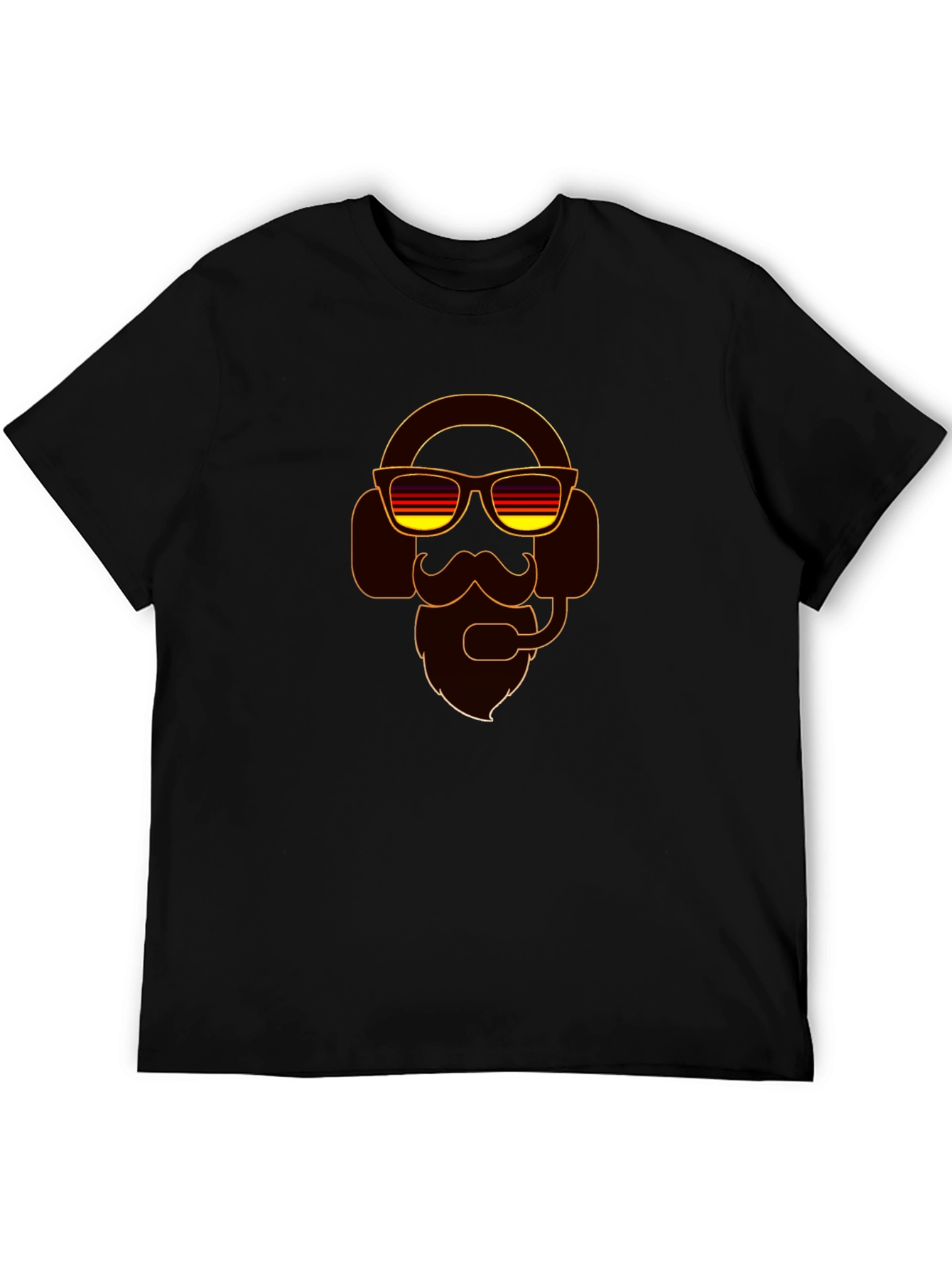 Retro Gamer T-Shirt - Bearded Headset Design