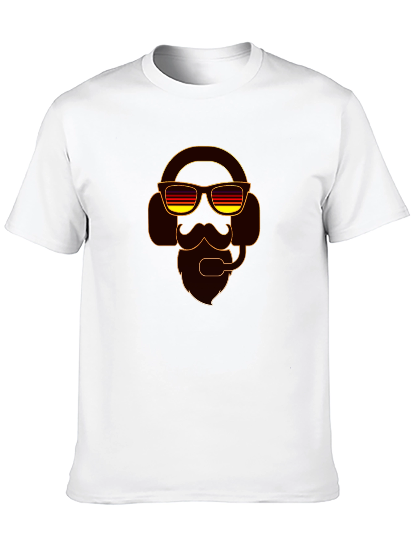 Retro Gamer T-Shirt - Bearded Headset Design