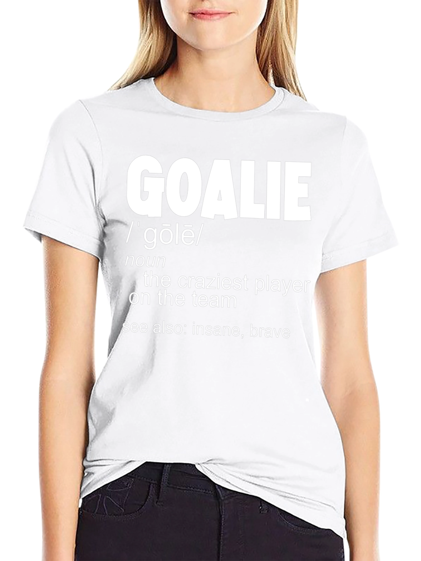 Goalie Definition T-Shirt - Crazy Hockey Player Tee