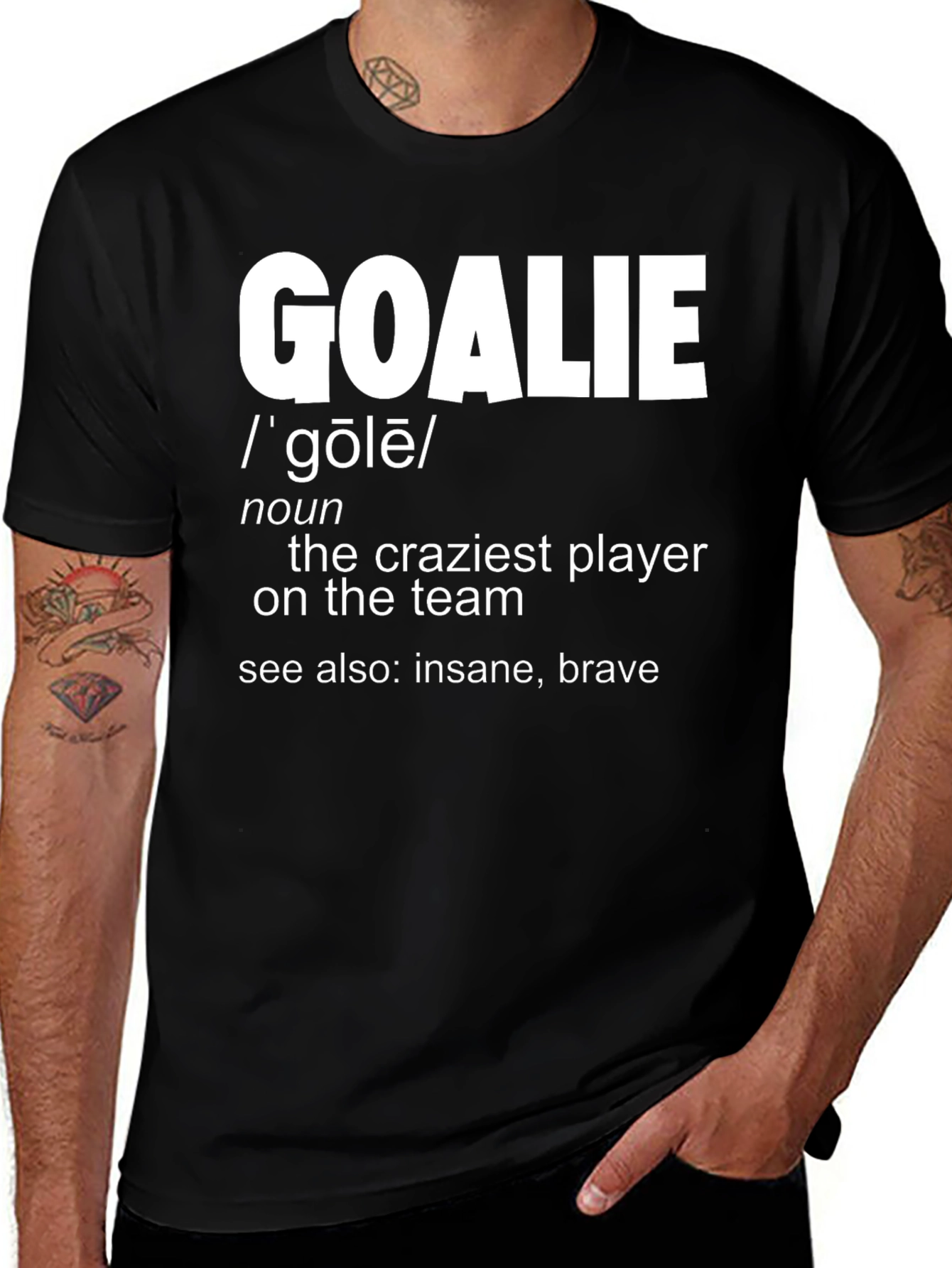 Goalie Definition T-Shirt - Crazy Hockey Player Tee