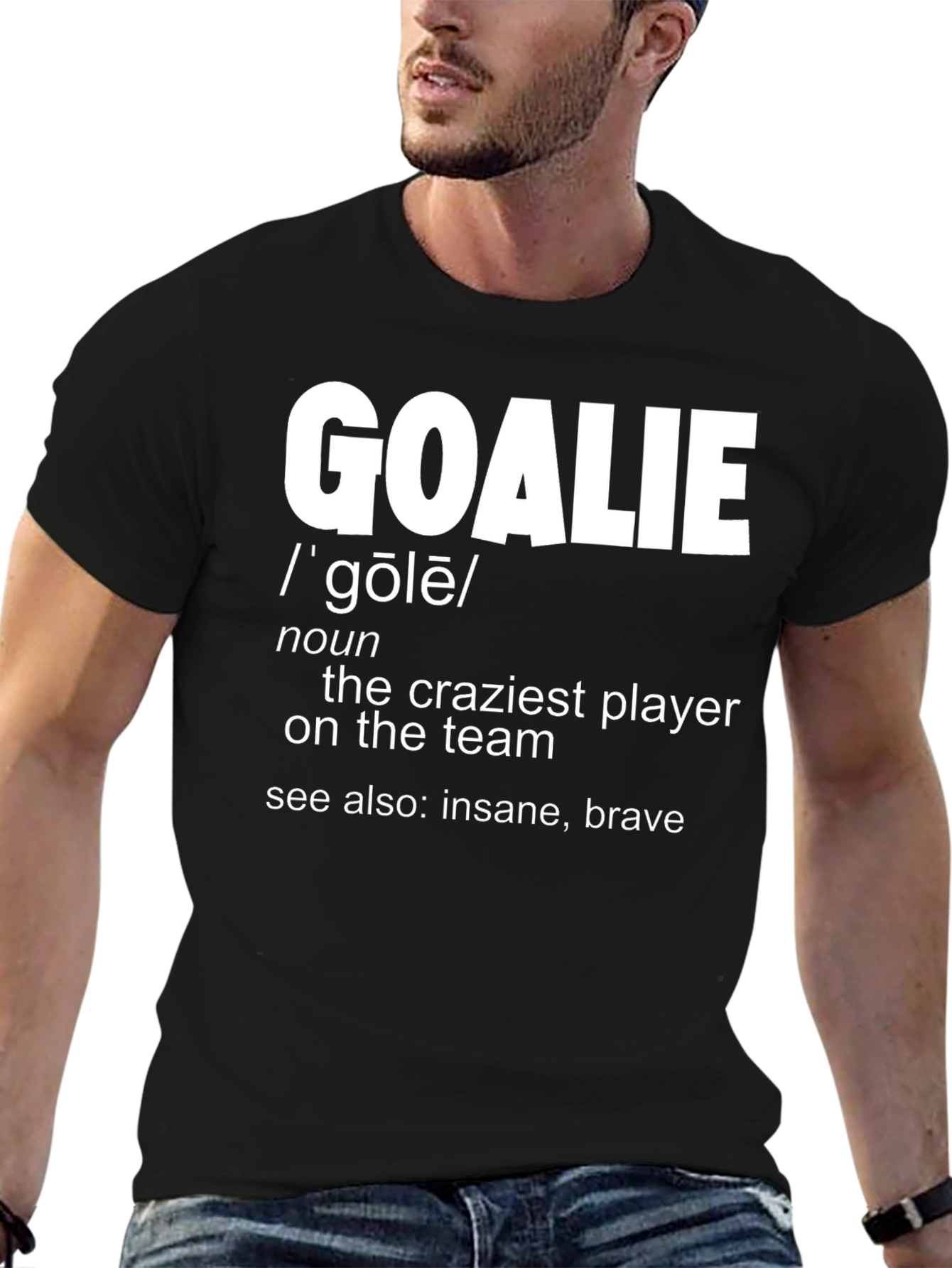 Goalie Definition T-Shirt - Crazy Hockey Player Tee