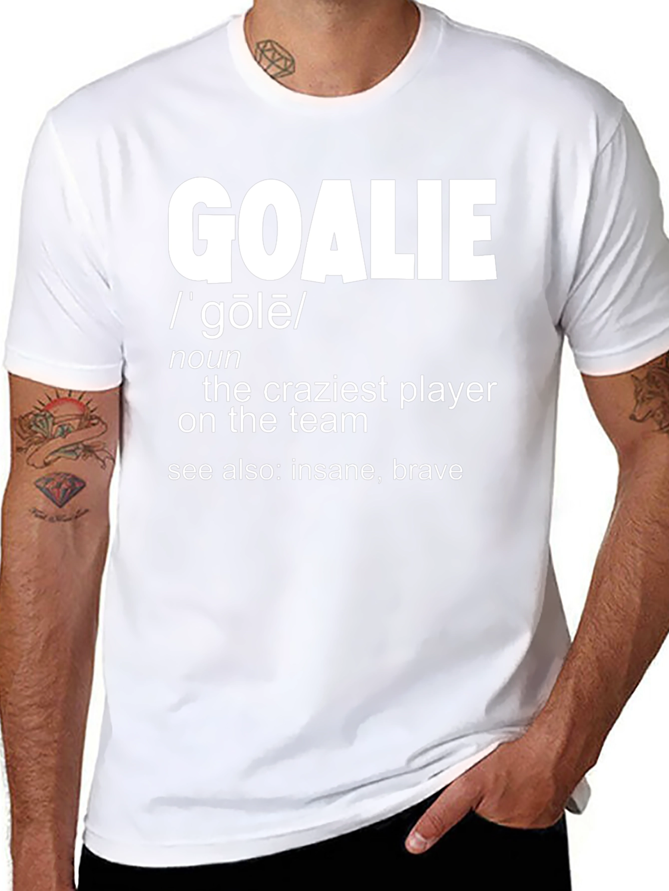 Goalie Definition T-Shirt - Crazy Hockey Player Tee