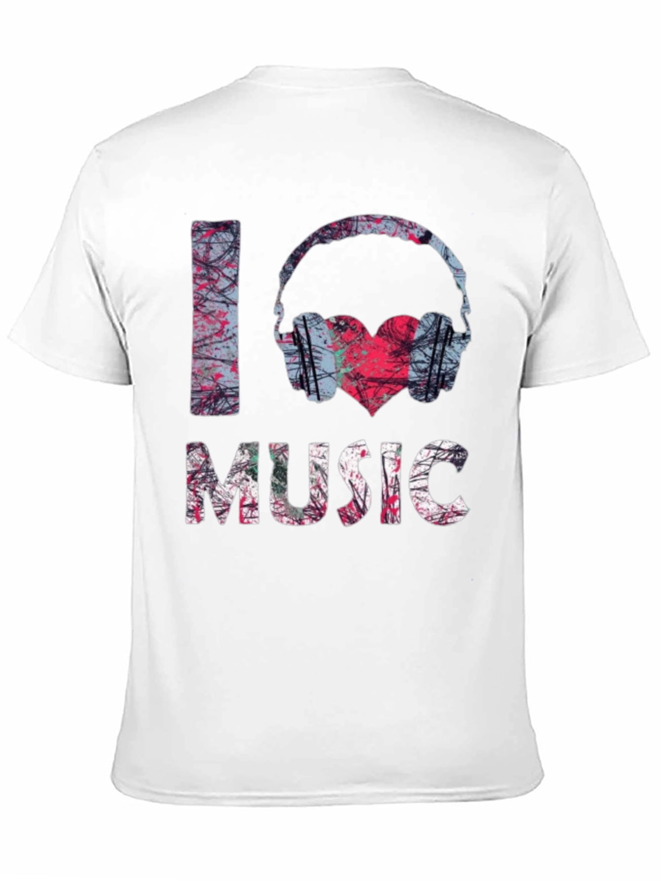 I Love Music Graphic Tee - Black Cotton Shirt