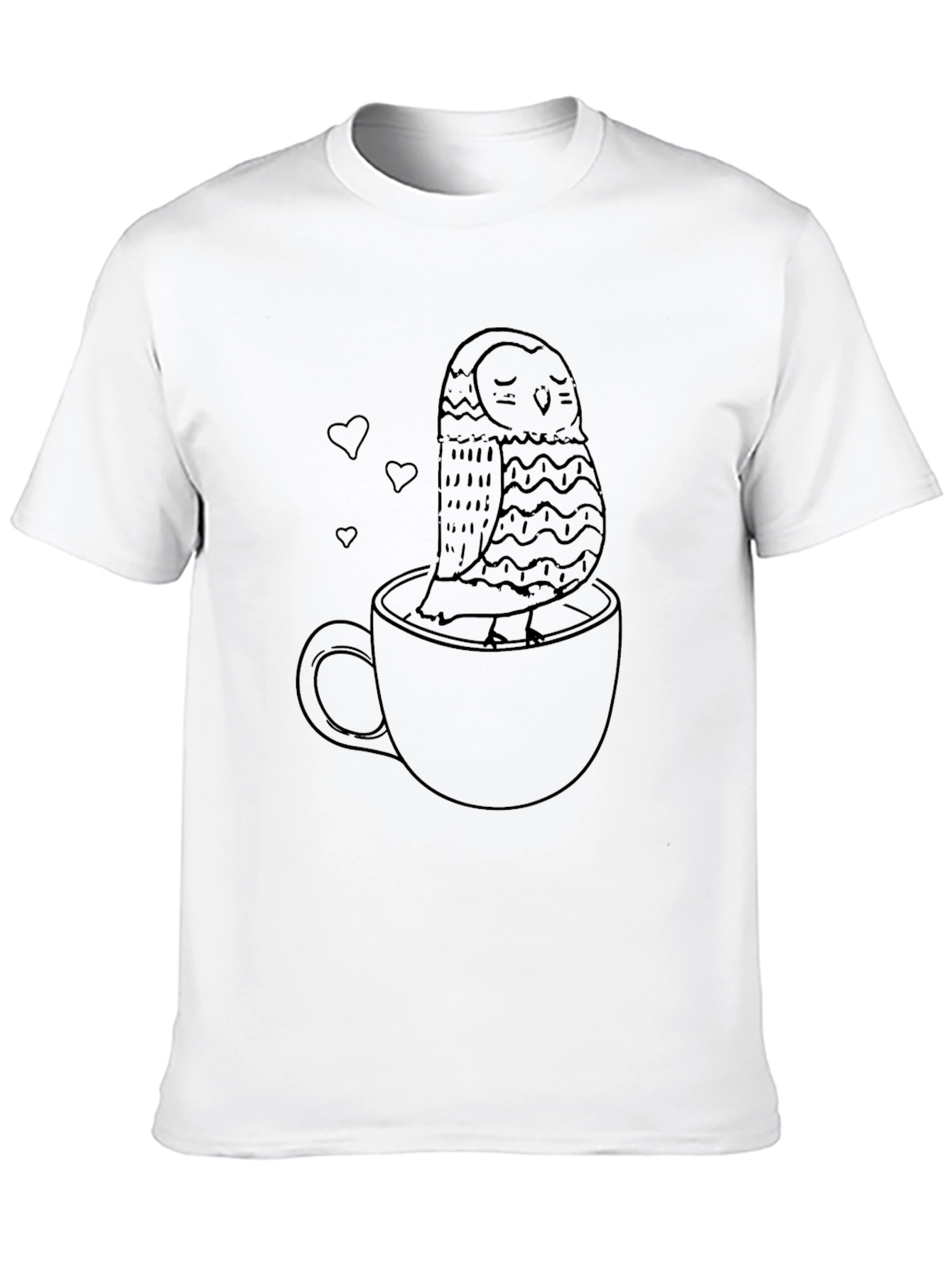 Owl in a Cup Tee - Cozy Comfort