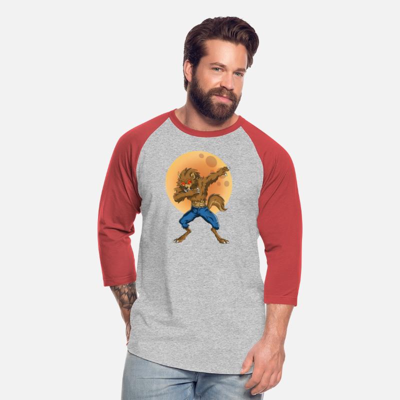 Dabbing Werewolf Retro Moon Halloween Monster