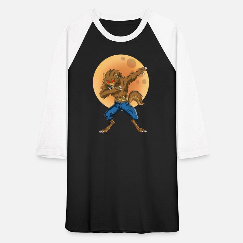 Dabbing Werewolf Retro Moon Halloween Monster