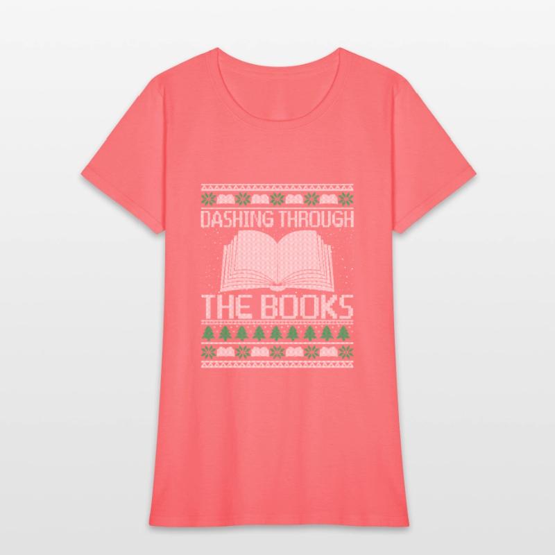 Dashing Through The Books Funny Reading Christmas