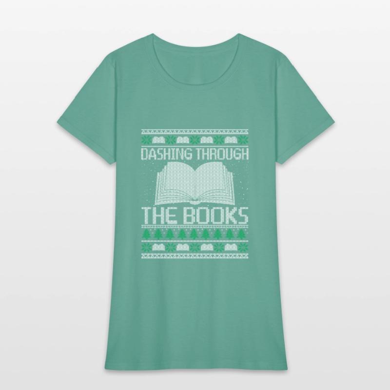 Dashing Through The Books Funny Reading Christmas