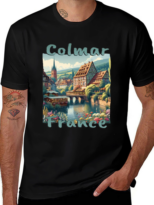 Colmar France Graphic T-Shirt - Stylish Travel Tee