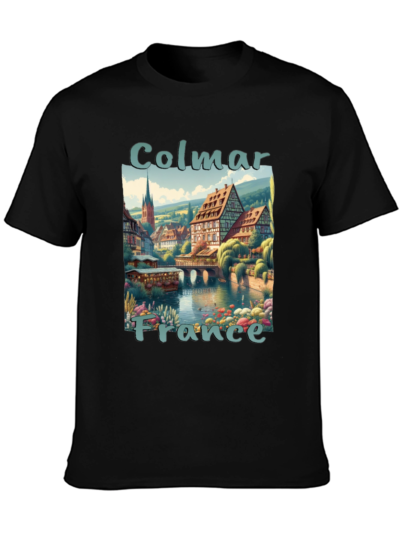 Colmar France Graphic T-Shirt - Stylish Travel Tee