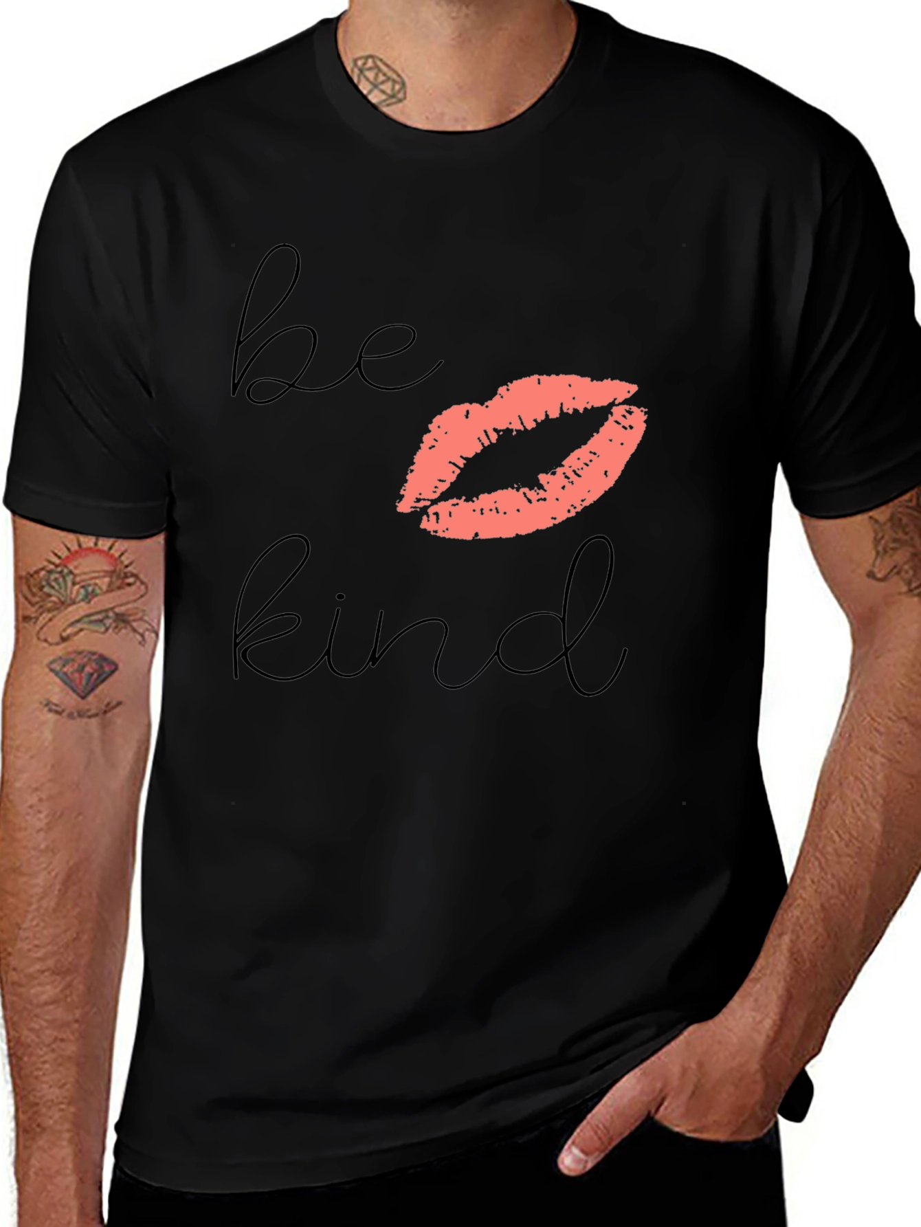 Be Kind Lips Graphic T-Shirt