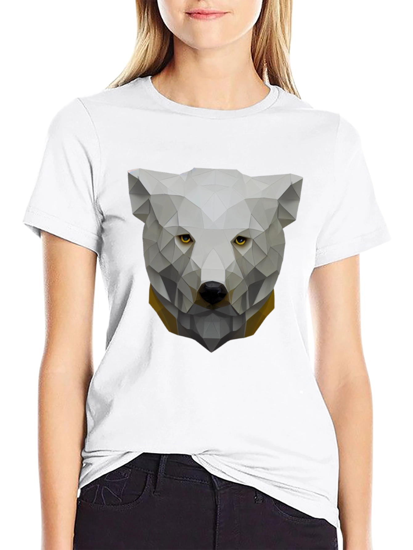 Geometric Polar Bear Graphic Tee