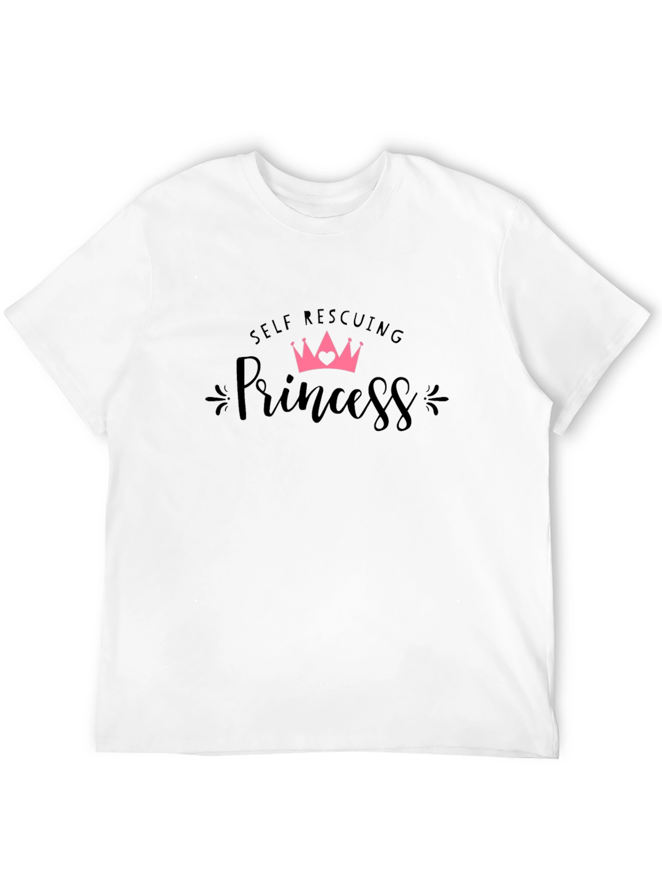 Self Rescuing Princess Black T-Shirt