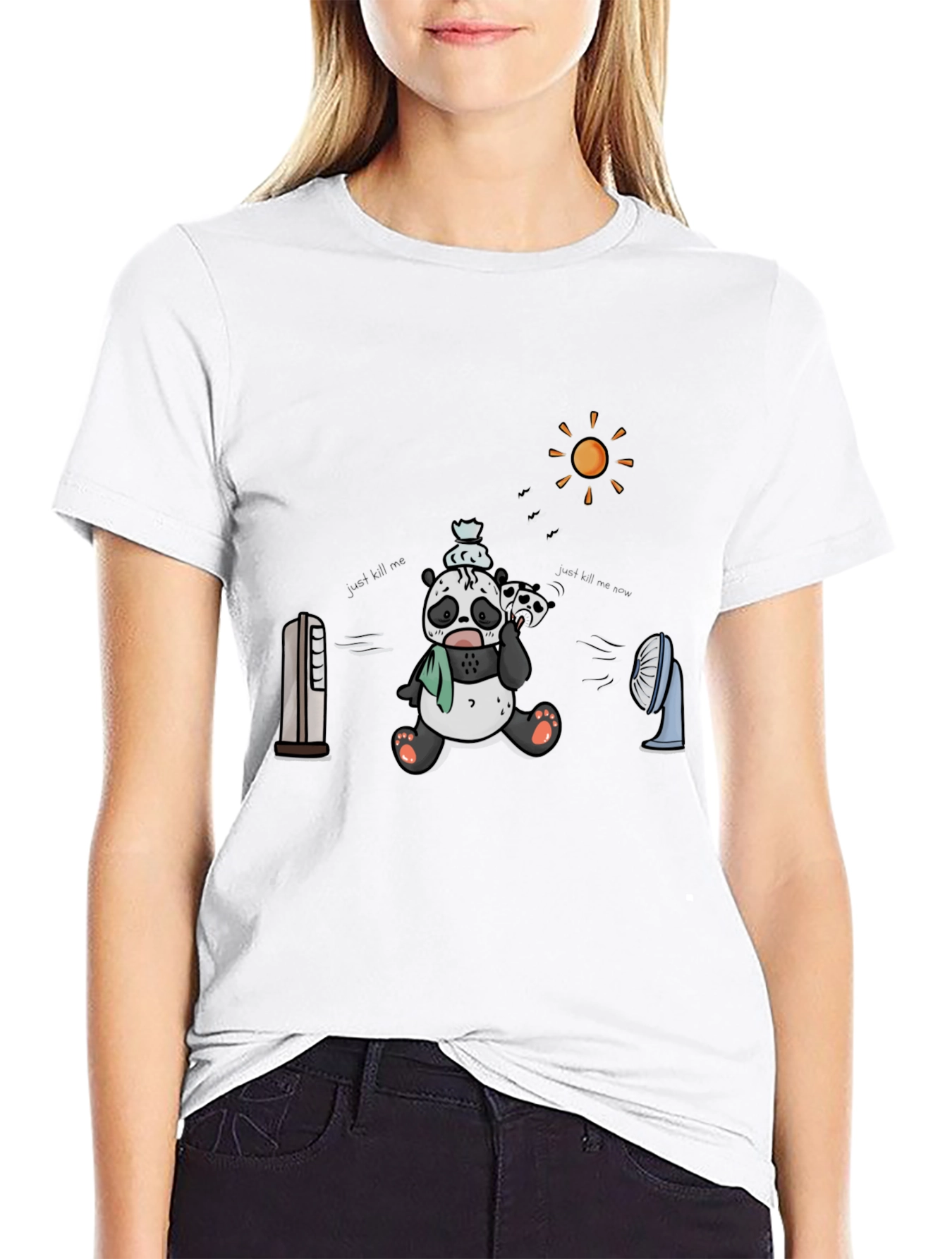 Cool Panda Graphic Tee - Black Cotton T-Shirt