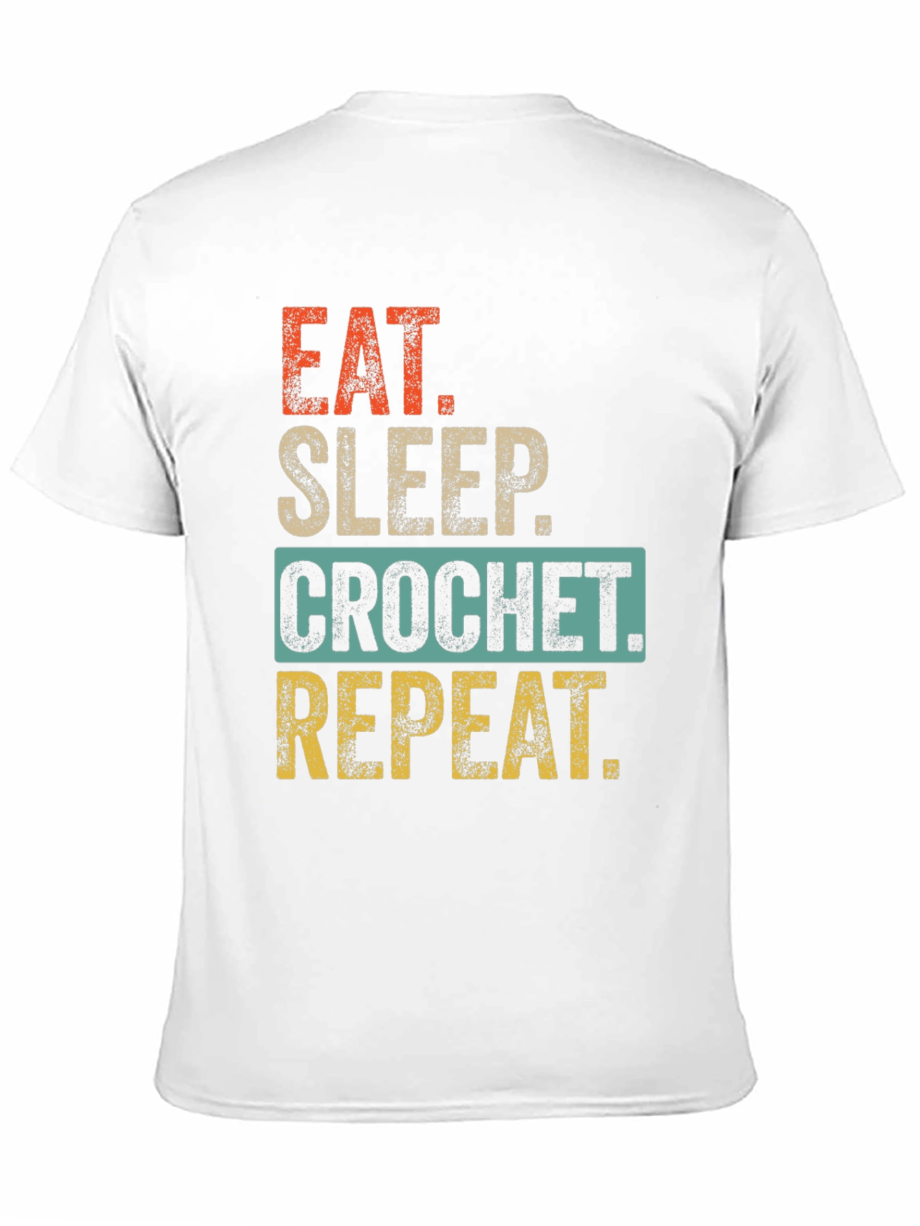 Eat Sleep Crochet Repeat Graphic Tee