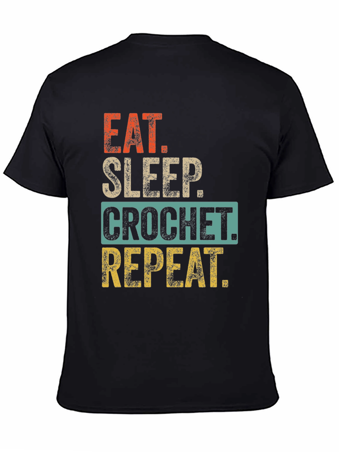 Eat Sleep Crochet Repeat Graphic Tee
