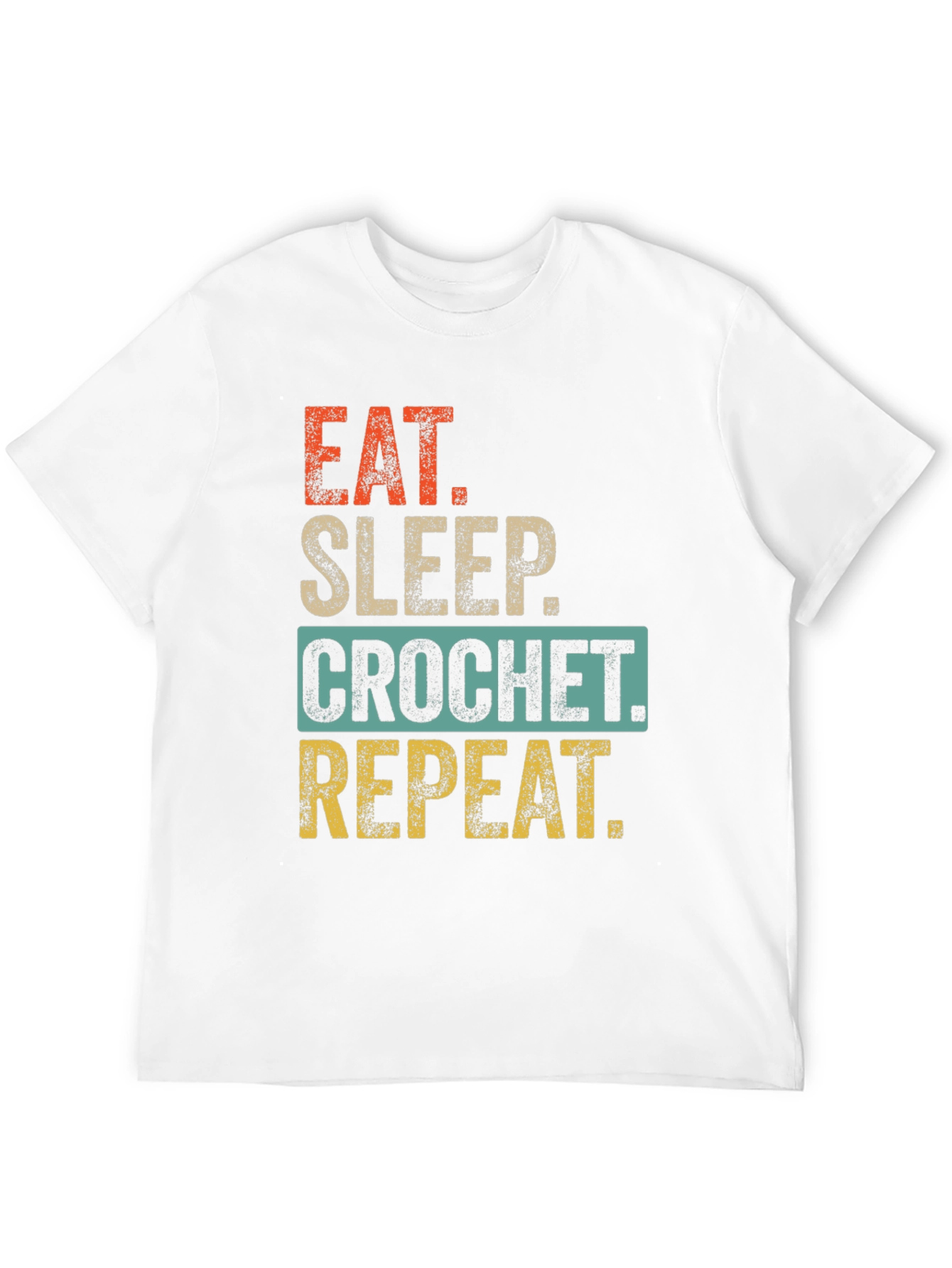 Eat Sleep Crochet Repeat Graphic Tee
