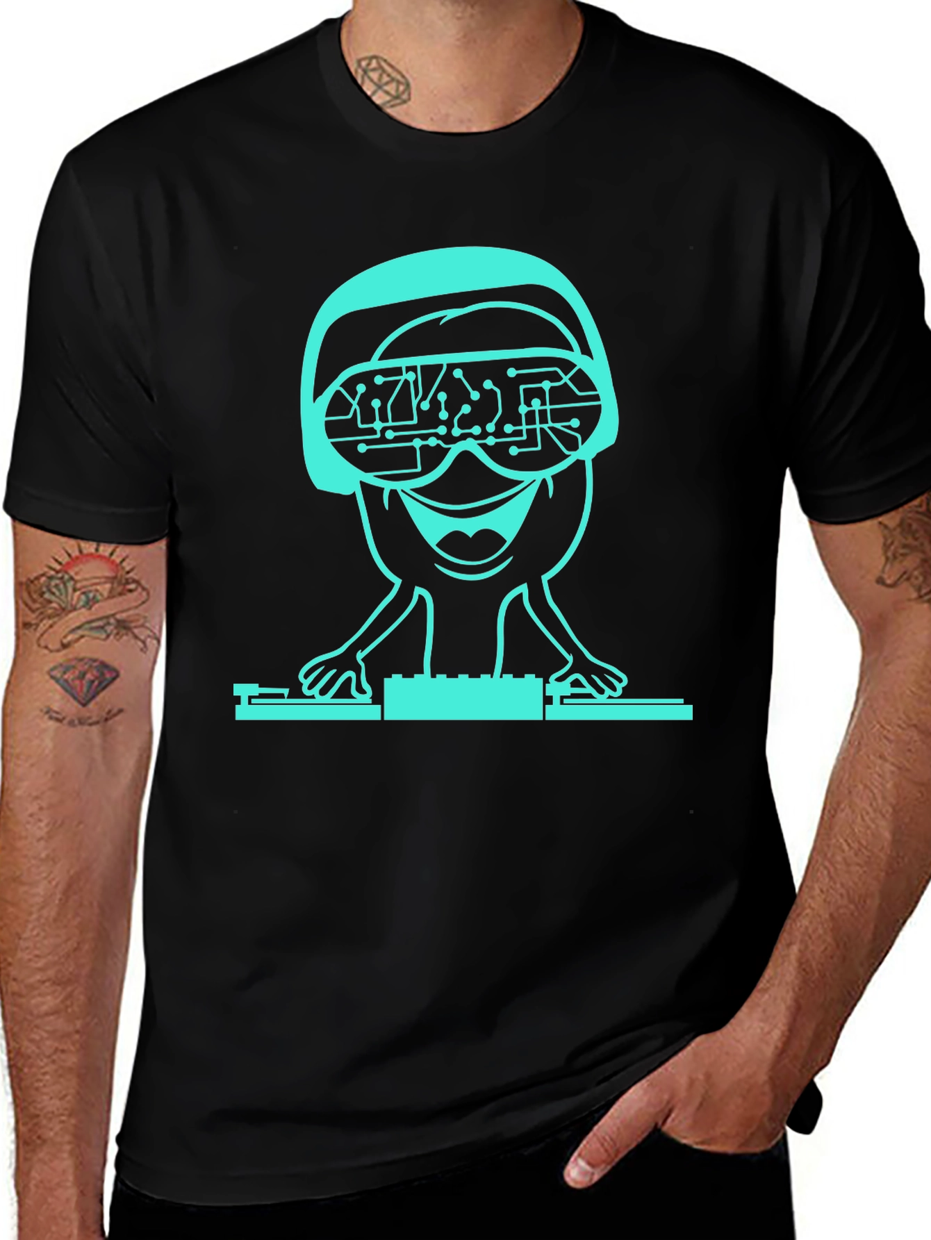 DJ Alien T-Shirt - Tech Headset Graphic Tee