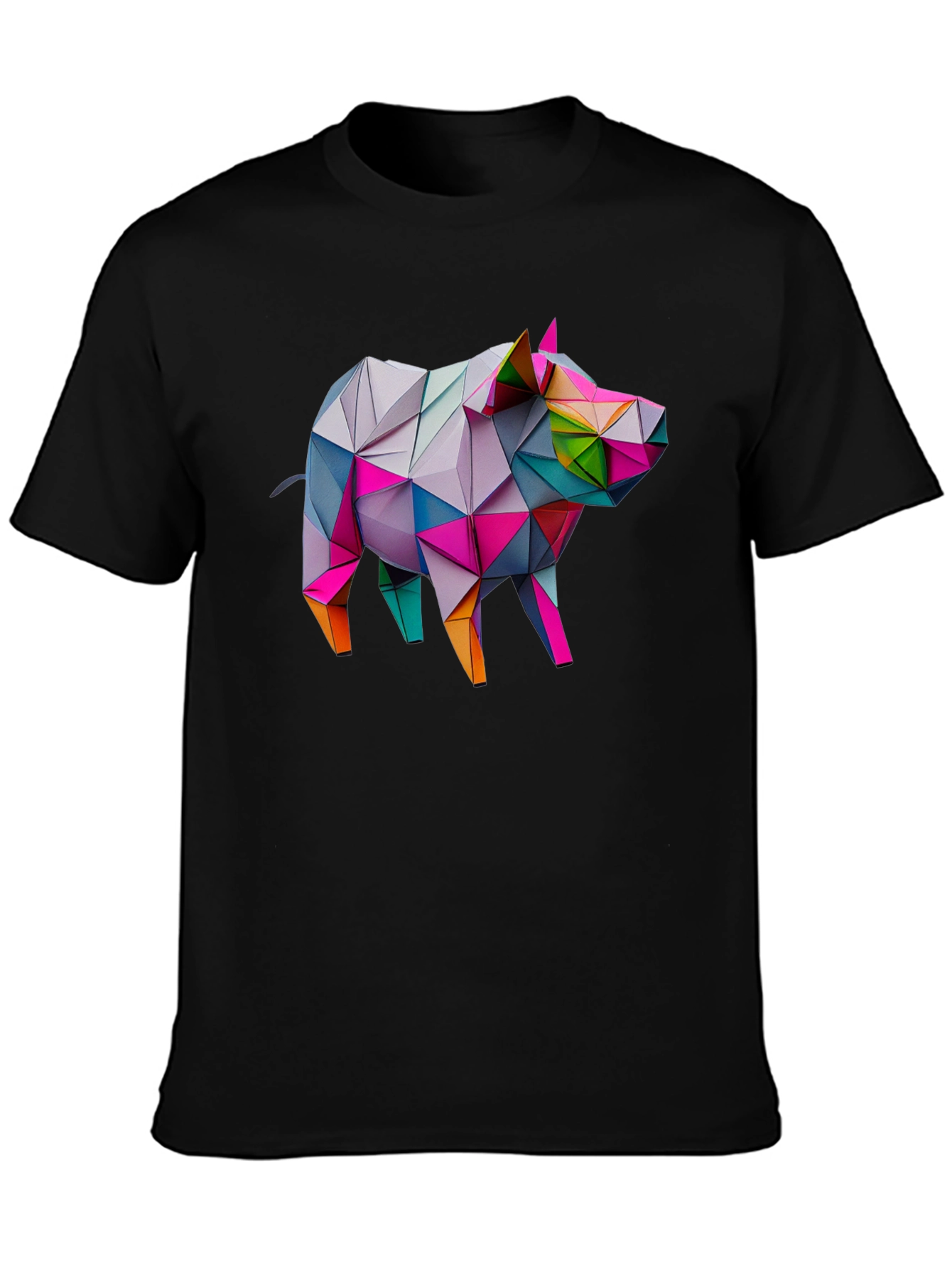 Geometric Pig Tee - Modern Art Shirt