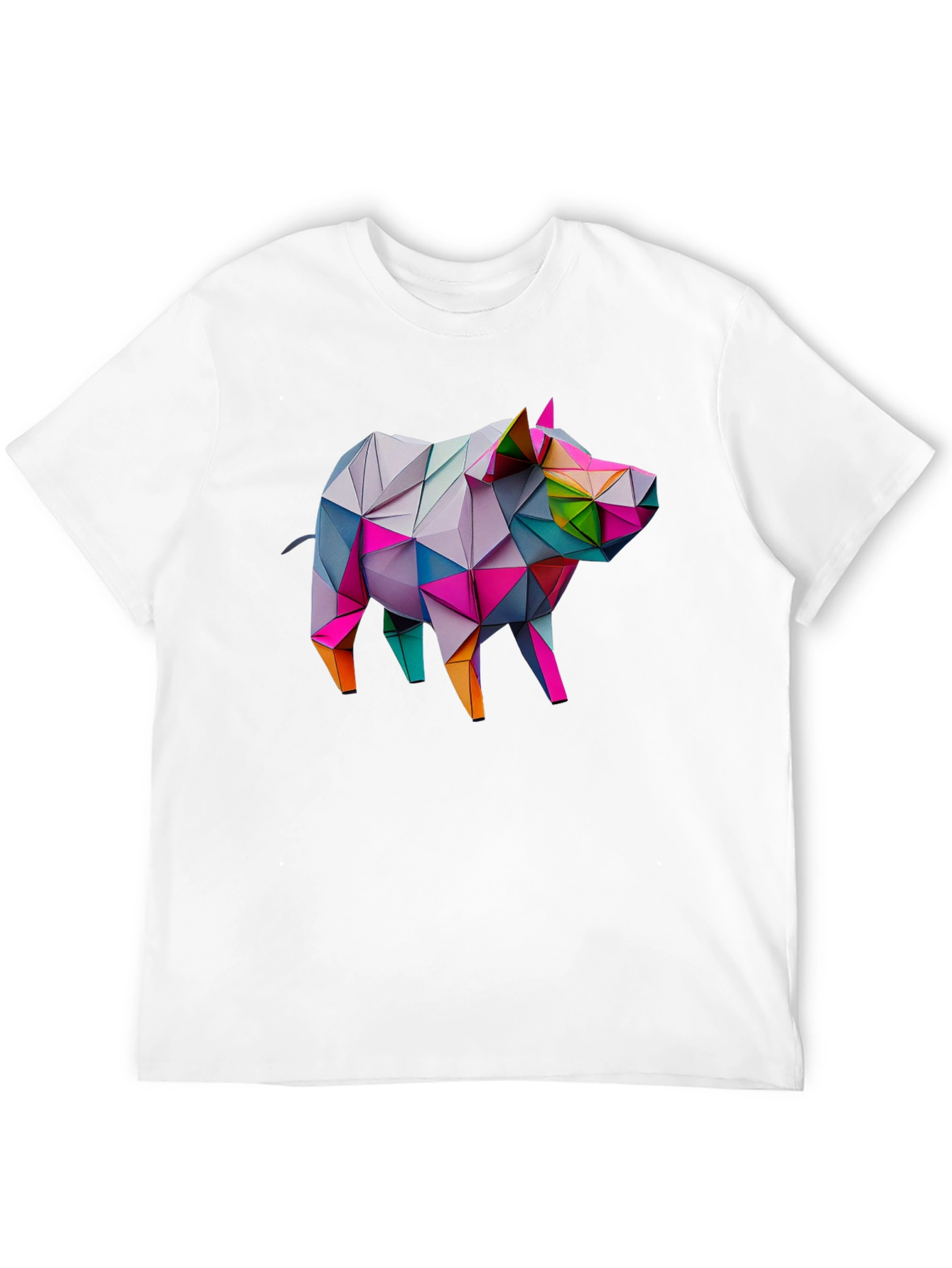 Geometric Pig Tee - Modern Art Shirt