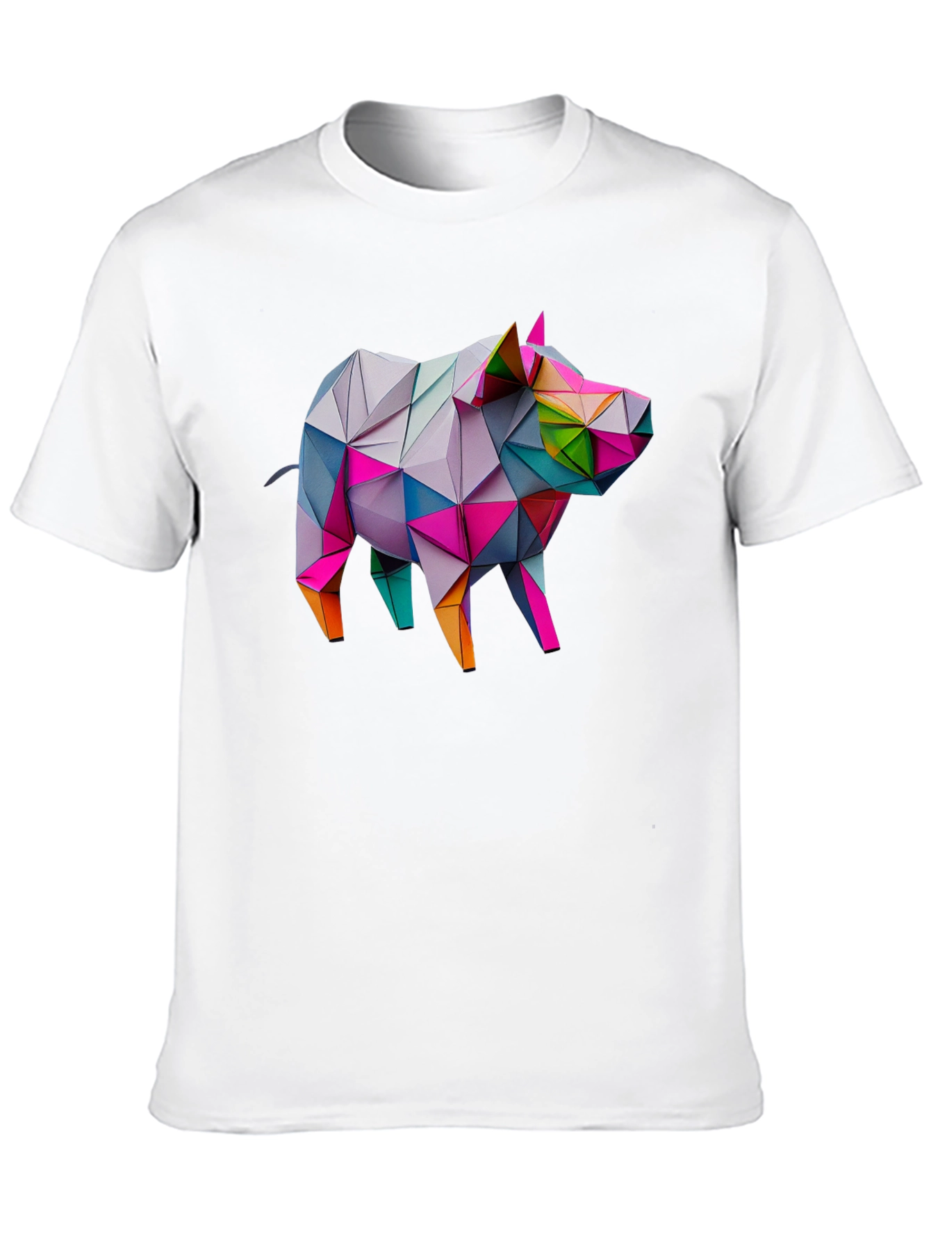 Geometric Pig Tee - Modern Art Shirt