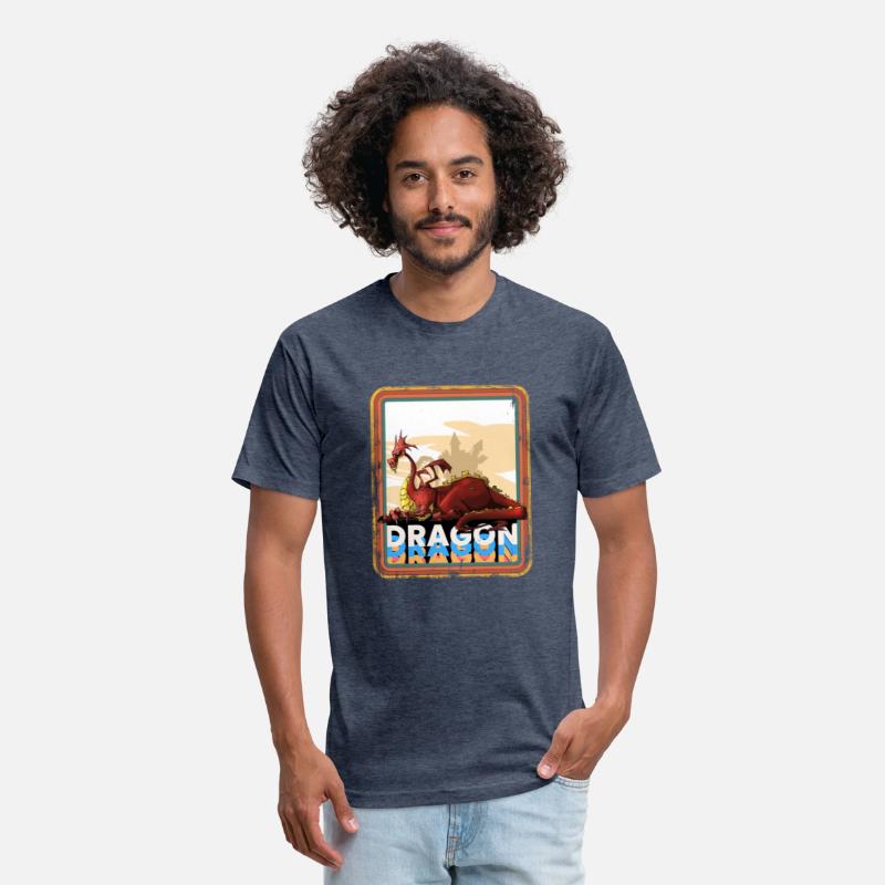 Dragon Castle Knight Vintage Medieval Retro Art