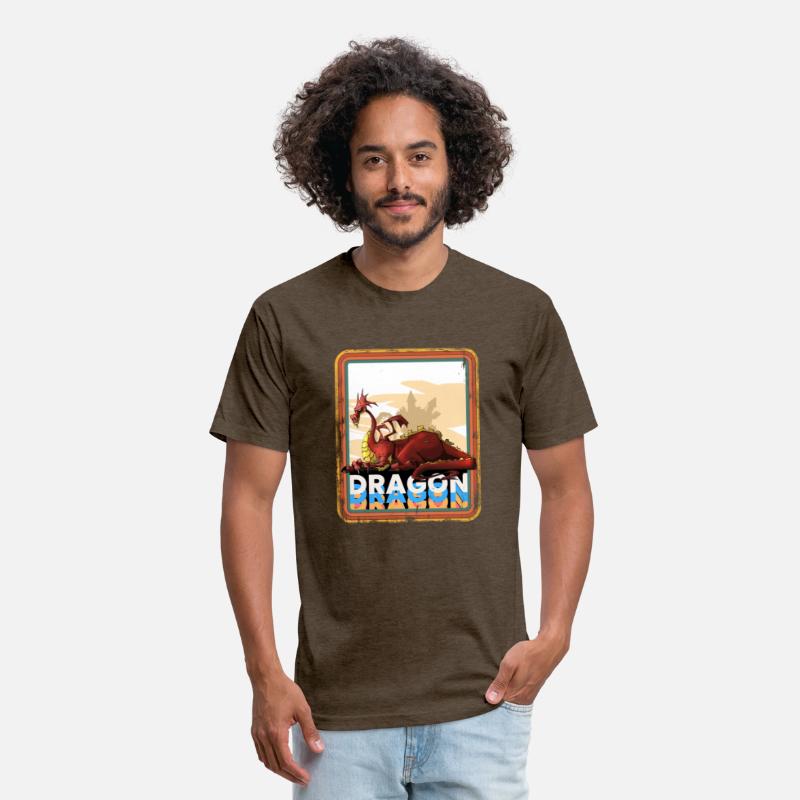 Dragon Castle Knight Vintage Medieval Retro Art