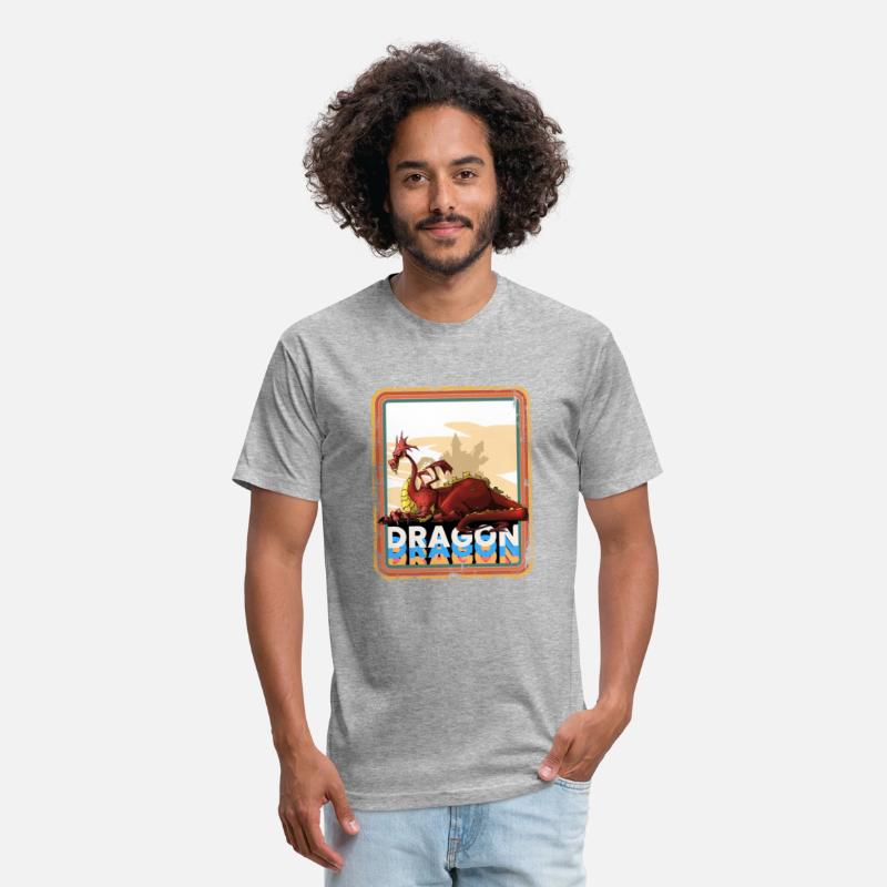 Dragon Castle Knight Vintage Medieval Retro Art