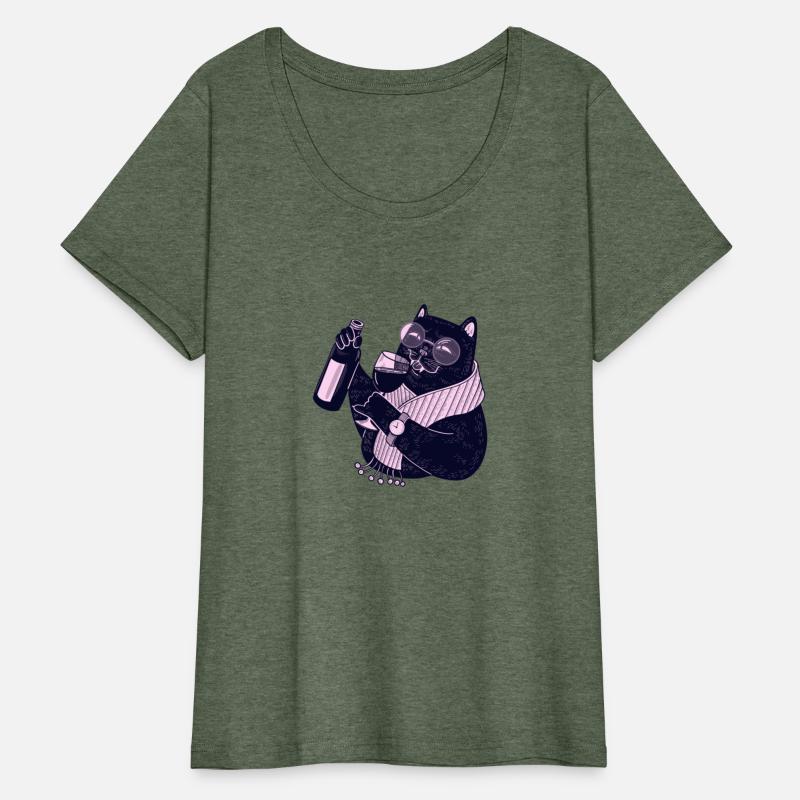drinker cat party t shirt wine lover