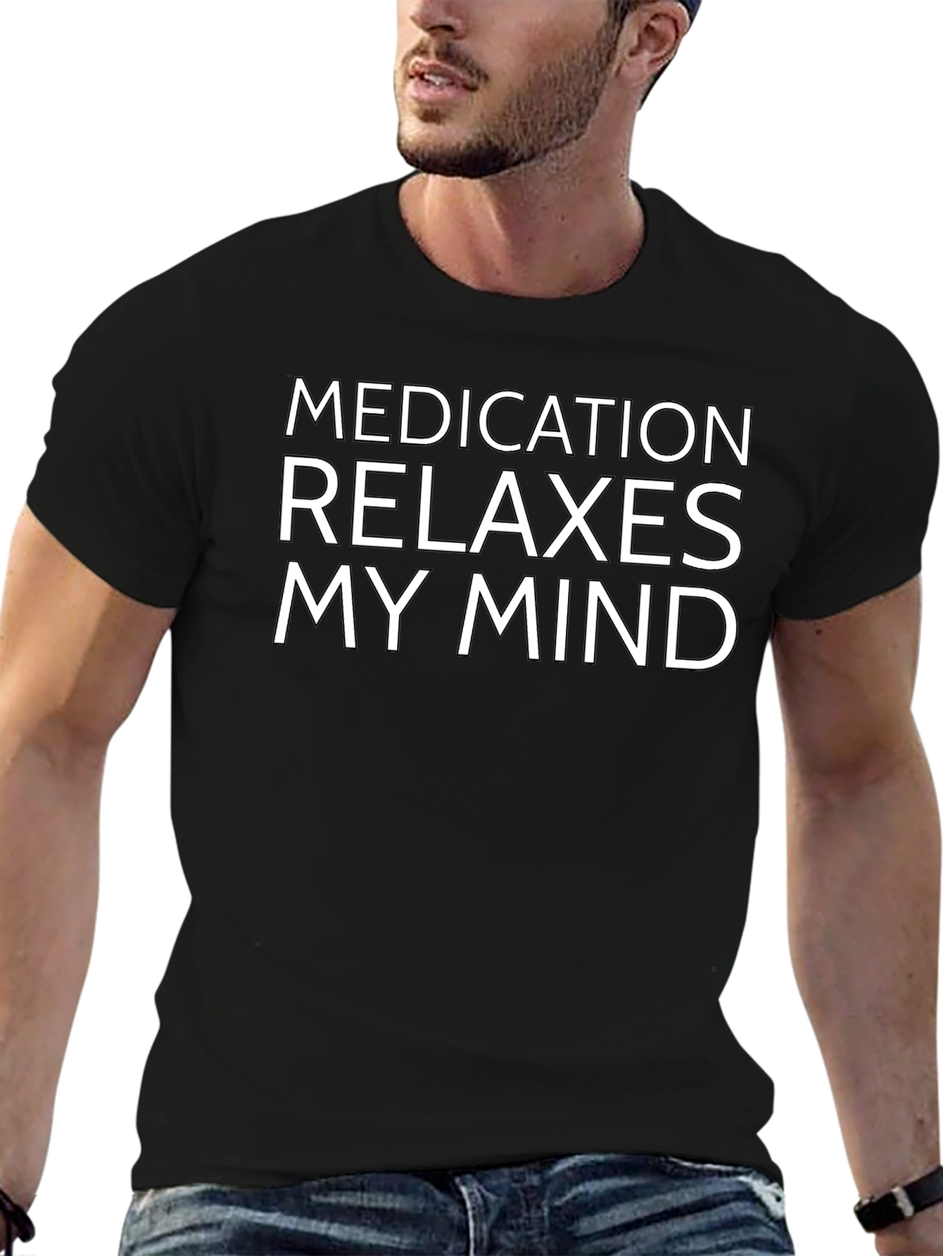 Relax My Mind Black Graphic Tee
