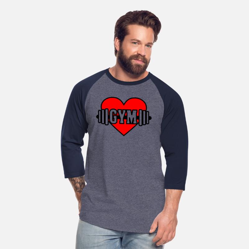 Dumbbell in red heart with text 'GYM'