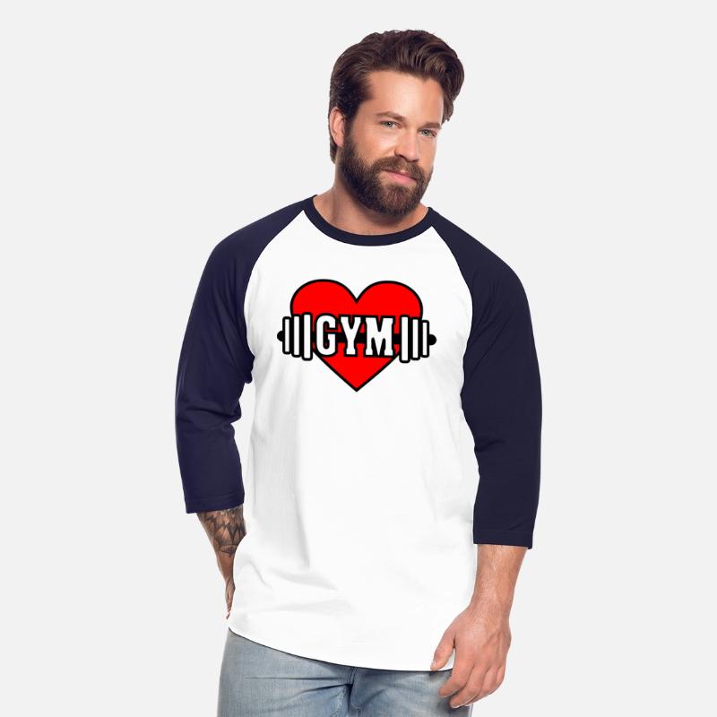 Dumbbell in red heart with text 'GYM'