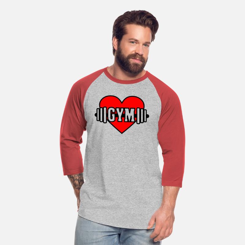 Dumbbell in red heart with text 'GYM'