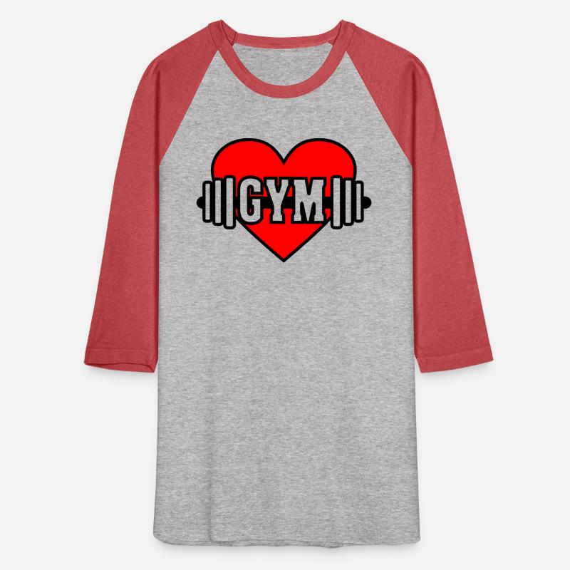 Dumbbell in red heart with text 'GYM'