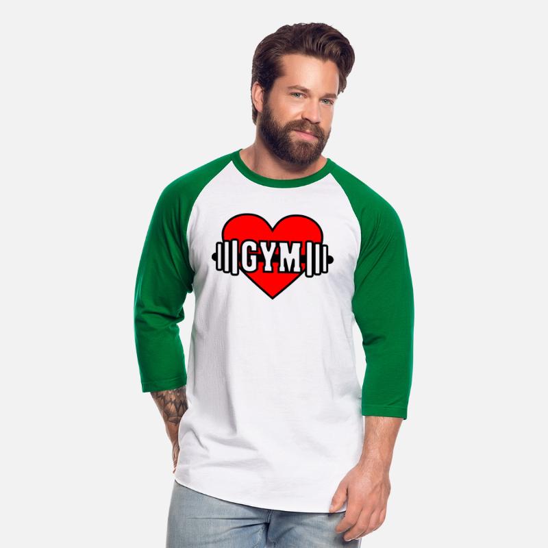 Dumbbell in red heart with text 'GYM'