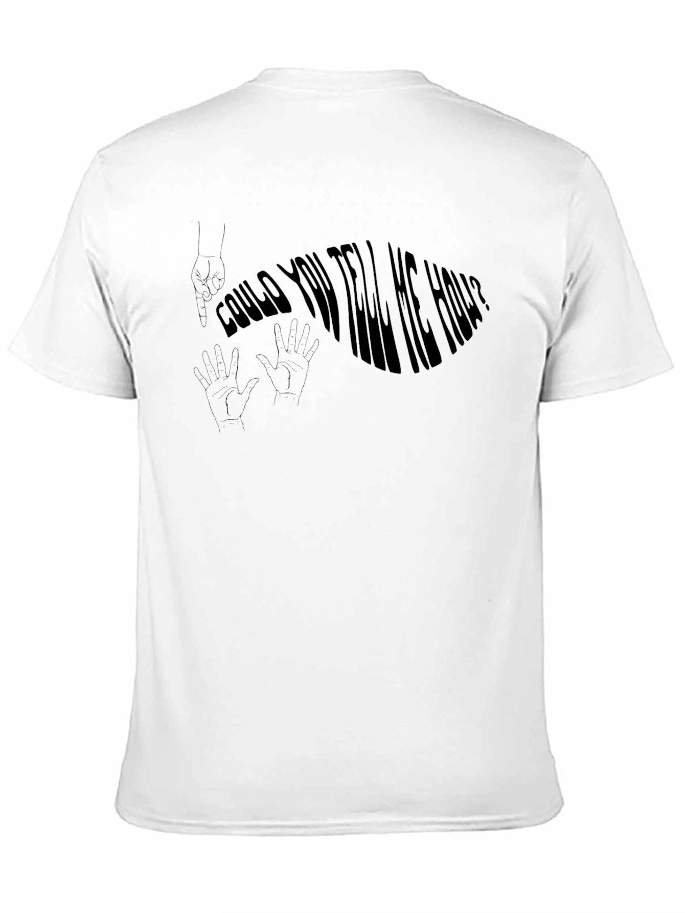 Could You Tell Me How? Mens Black T-Shirt