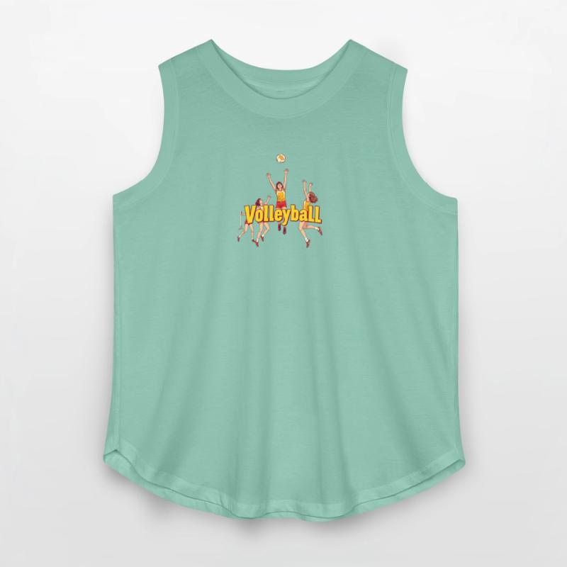 Dynamic Volleyball Team Illustration