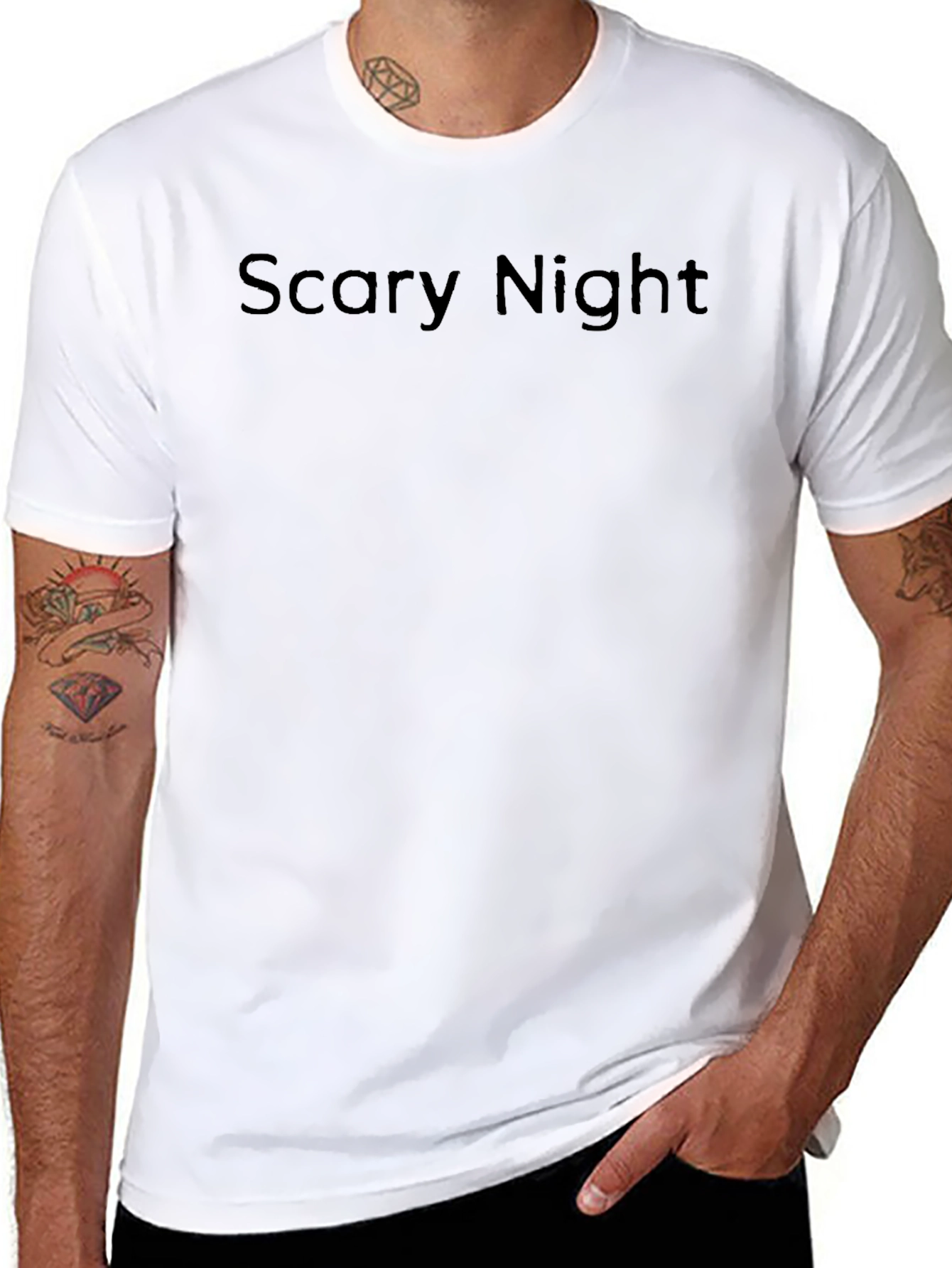 Scary Night Black Graphic Tee