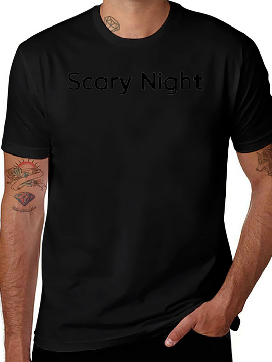 Scary Night Black Graphic Tee