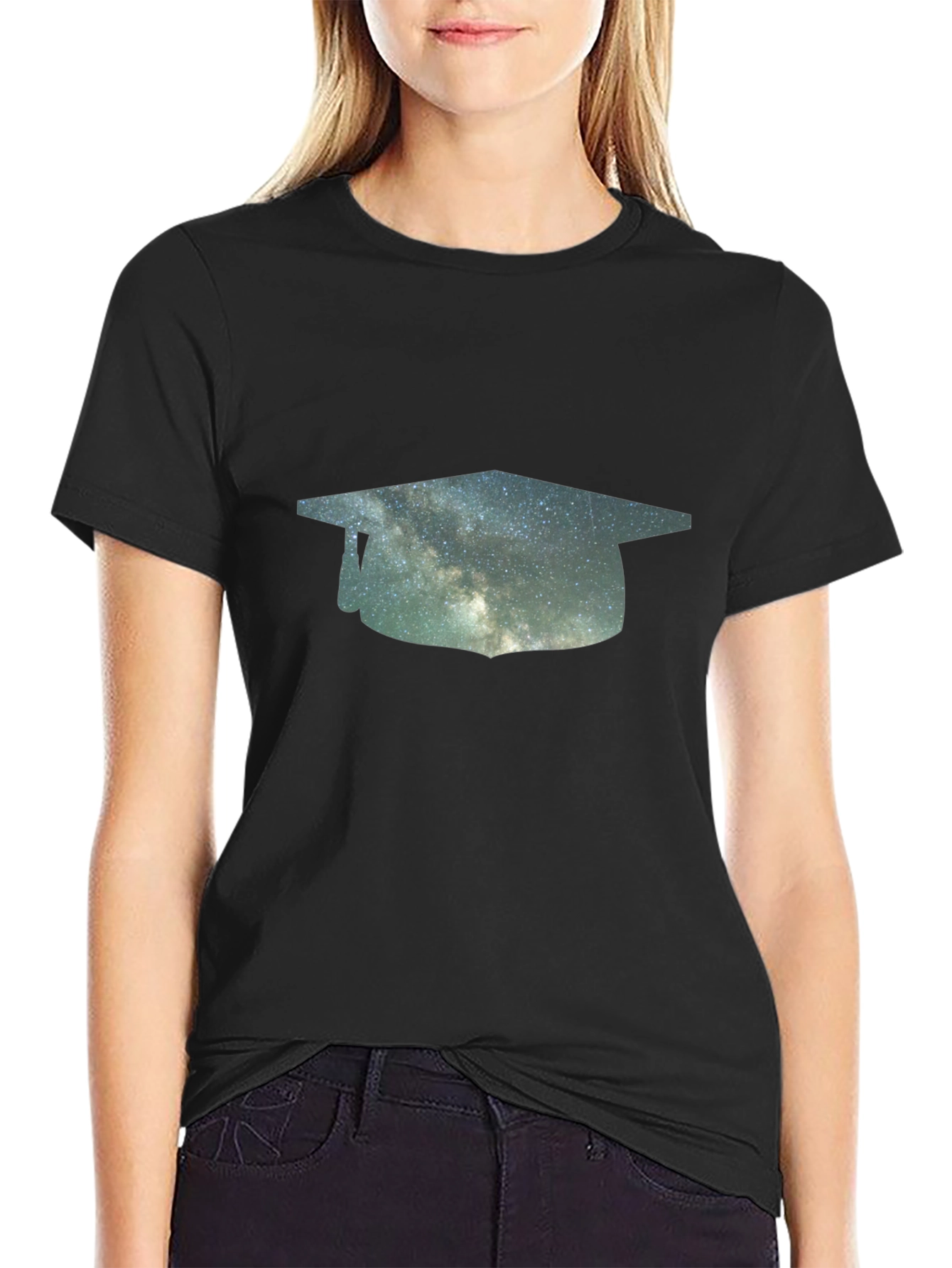 Graduation Cap Galaxy Graphic Tee