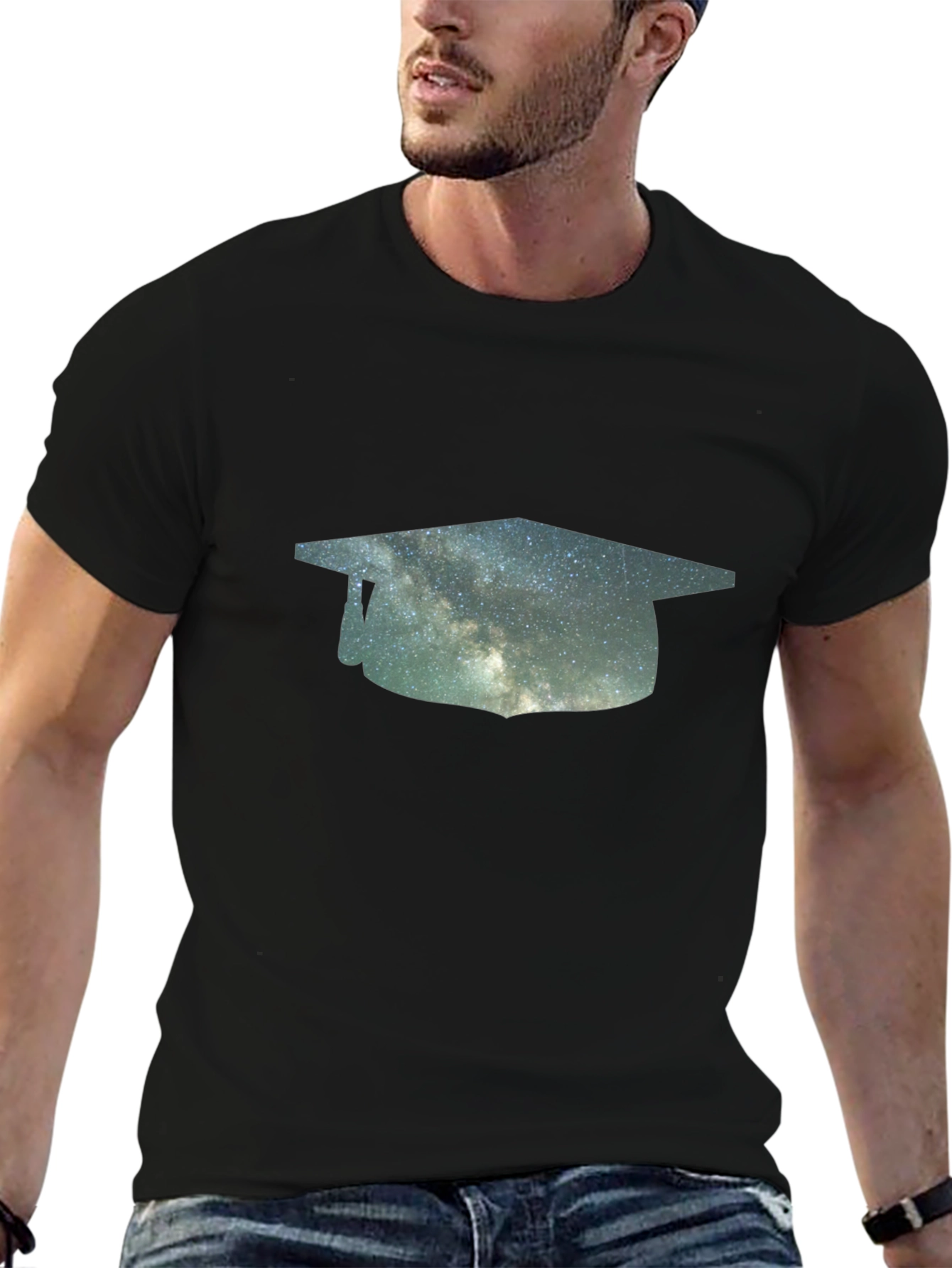 Graduation Cap Galaxy Graphic Tee