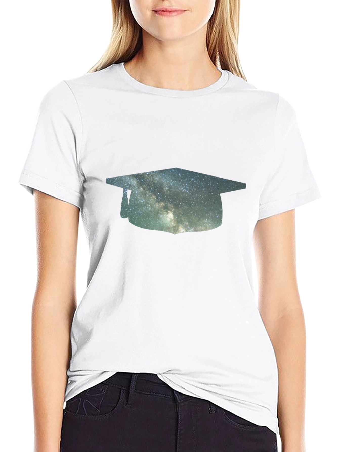 Graduation Cap Galaxy Graphic Tee