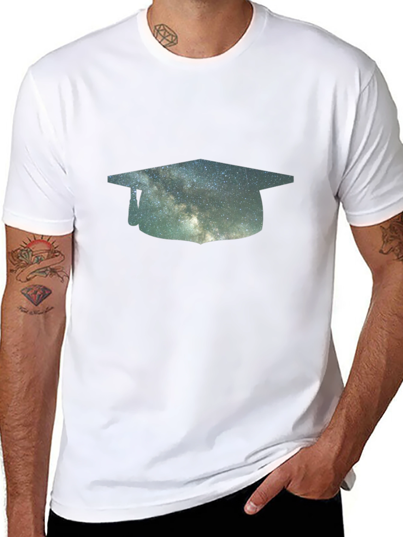 Graduation Cap Galaxy Graphic Tee