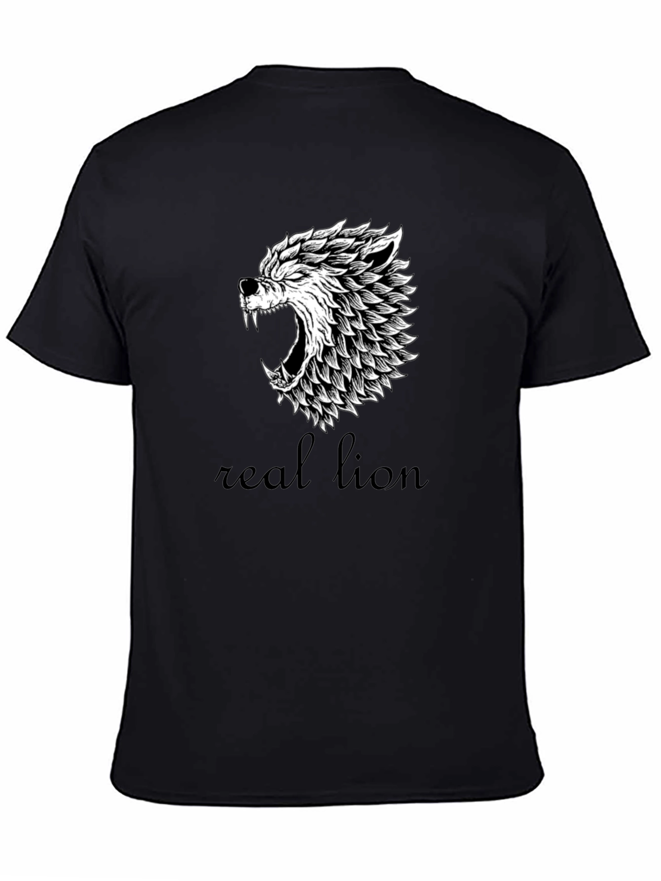 Wolf Graphic Tee - Black Cotton Blend