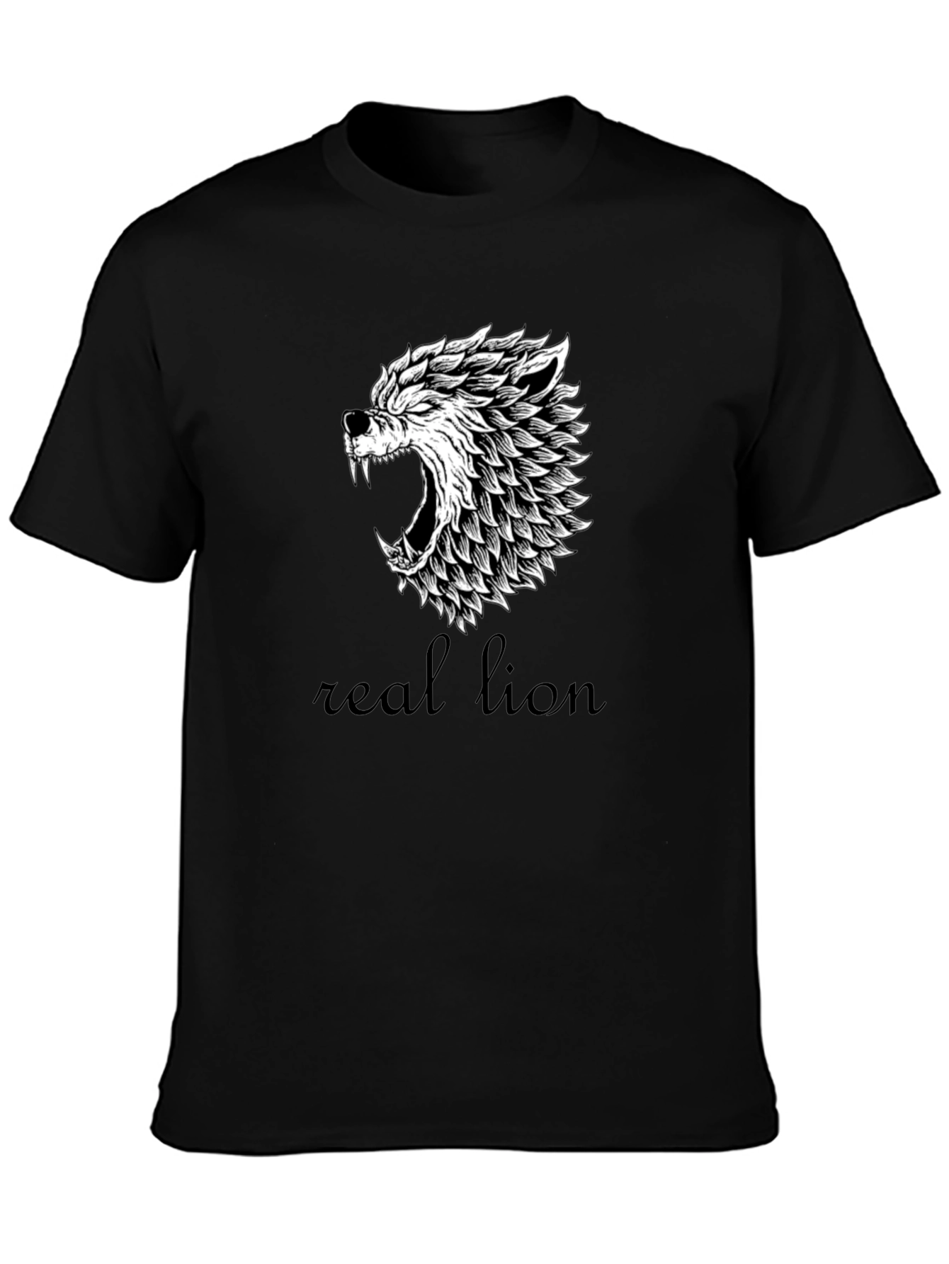 Wolf Graphic Tee - Black Cotton Blend